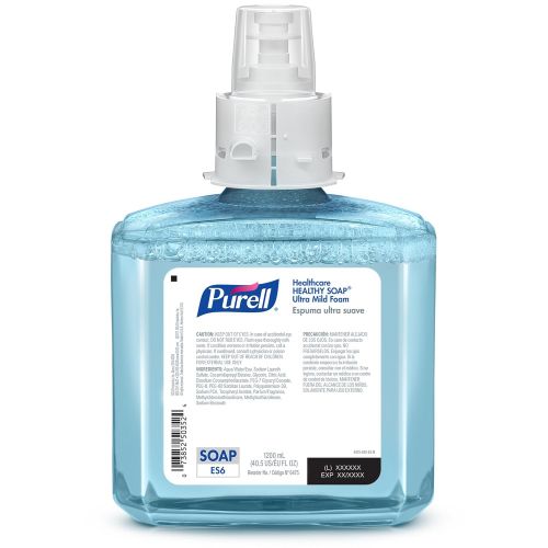  Purell PURELL ES6 Healthcare HEALTHY SOAP Ultra Mild Foam Refill, Clean Fresh Fragrance, 1200 mL Soap Refill for PURELL ES6 Touch-Free Dispenser (Pack of 2) - 6475-02