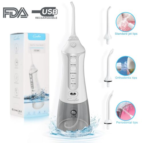  Water Flosser Cordless,Puridea Professional Dental Gum Flosser With 4 Jet Tips For Braces and Teeth Whitening