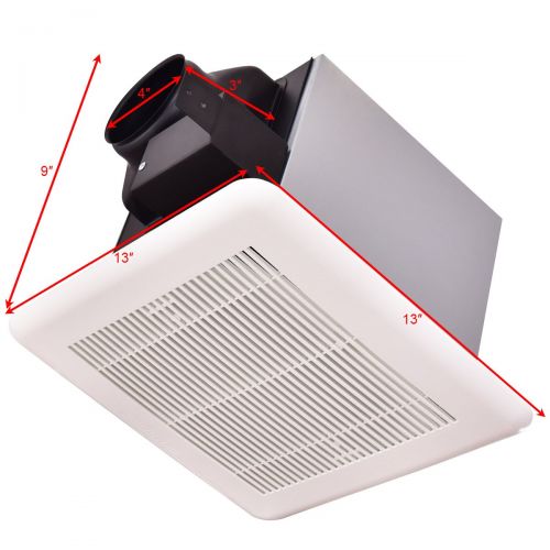  Puritans Costway Ceiling Mounted Exhaust Fan for Home Bathroom Air Ventilation White (50 CFM)