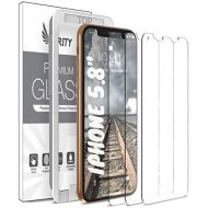 [아마존베스트]Purity Screen Protector for Apple iPhone Xs/iPhone X - 3 Pack (w/Installation Frame) Tempered Glass Screen Protector Compatible iPhone Xs, iPhone X (3 Pack) [Fit with Most Cases]