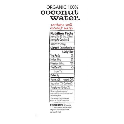  Purity Organic Coconut Water, 100% Organic Coconut Water, 17 Ounce(Pack of 12)