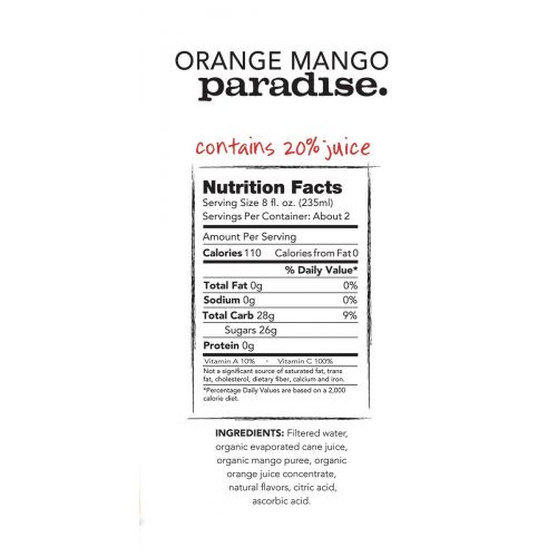  Purity Organic Juice Drink, Orange Mango Paradise, 16.9 Ounce (Pack of 12)