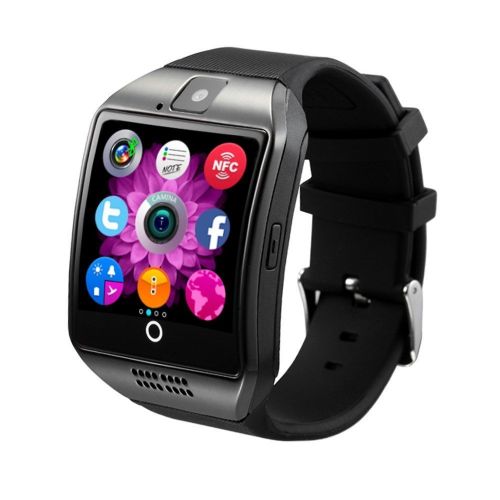  Purlife Original Q18 Bluetooth Smart watch with Camera TFSIM Card Slot GSM wristwatch Smart Phone watch for Android and IOS Black