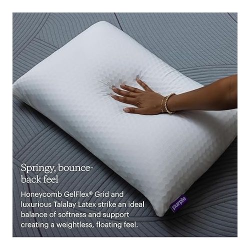  Purple Harmony Pillow | The Greatest Pillow Ever Invented, Hex Grid, No Pressure Support, Stays Cool, Good Housekeeping Award Winning Nylon Pillow (King - Medium)