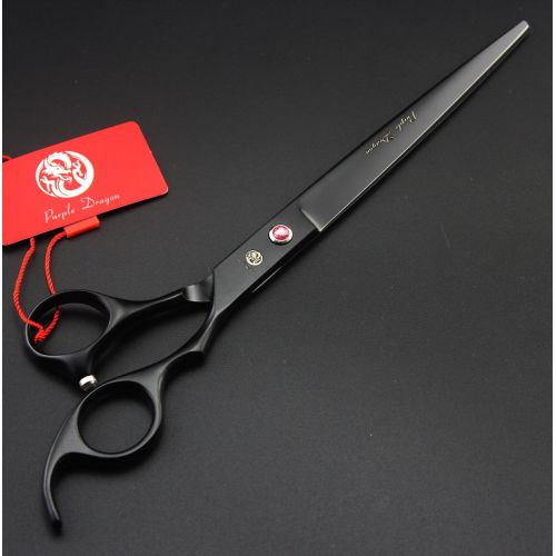  Purple Dragon 8 Inch Professional Pet Grooming Scissors Dog Thinning Shear Curved Scissor Sets with Bag