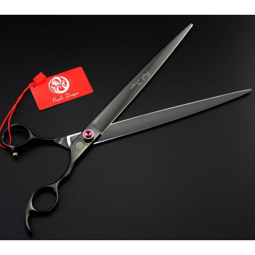  Purple Dragon 10 inch Black Pet/Dog/Cat Hair Cutting Scissors - Perfect for Pet Groomer or Family DIY Use