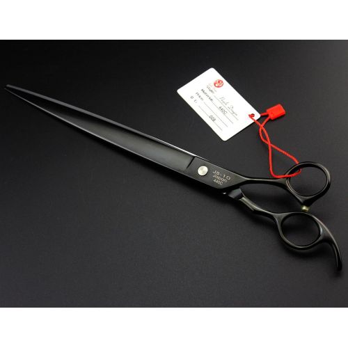  Purple Dragon 10 inch Black Pet/Dog/Cat Hair Cutting Scissors - Perfect for Pet Groomer or Family DIY Use