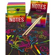 [아마존베스트]Purple Ladybug Novelty Rainbow Scratch Off Mini Notes + 2 Stylus Pens Kit: 150 Sheets of Rainbow Scratch Paper for Kids Arts and Crafts, Airplane or Car Travel Toys - Cute Unique Gift Idea for Kids, Girl