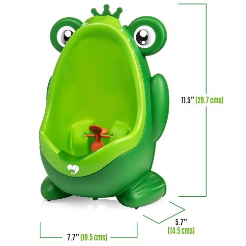  [아마존베스트]Purple Safety Frog Potty Training Urinal for Boys Toilet with Funny Aiming Target - Green