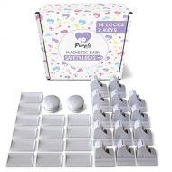 [아마존베스트]Purple Safety Magnetic Baby Safety Locks for Cabinets & Drawers - Baby Proof & Easy Install - No Screws or Drilling -...