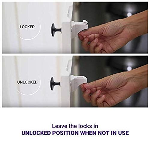  [아마존베스트]Purple Safety Magnetic Baby Safety Locks for Cabinets & Drawers - Baby Proof & Easy Install - No Screws or Drilling -...