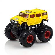 Purplecraft Beast Runners Monster Wheels  Off-Road Race Car  4x4 Cross Country Vehicle Toy  4WD Monster Truck  Friction Powered Monster Truck  Big Foot Truck Toy Black and Yellow