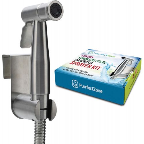  [아마존베스트]Purrfectzone Bidet Sprayer for Toilet, Cloth Diaper Sprayer, Toilet Sprayer (Brushed Nickel)