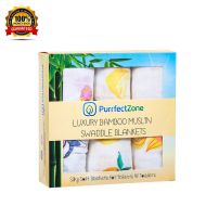 Purrfectzone PurrfectZone Silky Soft Organic Bamboo Muslin Swaddle Blankets | Large Breathable Receiving...