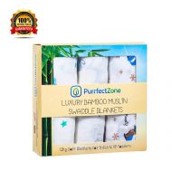 Purrfectzone PurrfectZone Silky Soft Bamboo Muslin Swaddle Blankets | Large Breathable Receiving Blankets for...