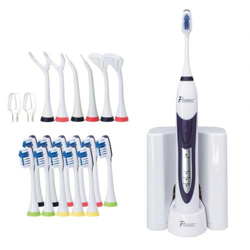  Pursonic S520WH Sonic Toothbrush- Includes 20 accessories: 12 Brush Heads & More - White