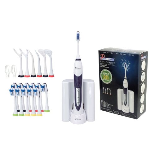  Pursonic S520WH Sonic Toothbrush- Includes 20 accessories: 12 Brush Heads & More - White