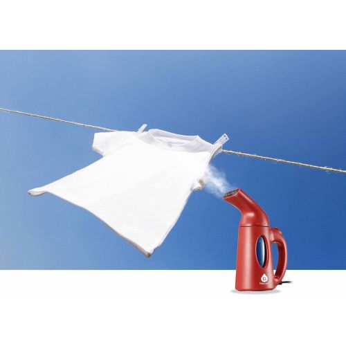  [아마존베스트]Pursonic CS180 Portable 130ml Handheld Fabric Fast Heat-up Powerful Garment Clothes Steamer with High Capacity for Home and Travel, Red