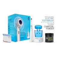 Pursonic Power Rechargeable Electric Toothbrush With UV Sanitizer, 12 Brush Heads + Teeth Whitening...