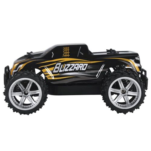  Pusi RC Car 116 High-Speed Semi-Proportion Remote Control Car Off-Road 2WD 20KMH Radio Controlled Electric Vehicle (Gold)