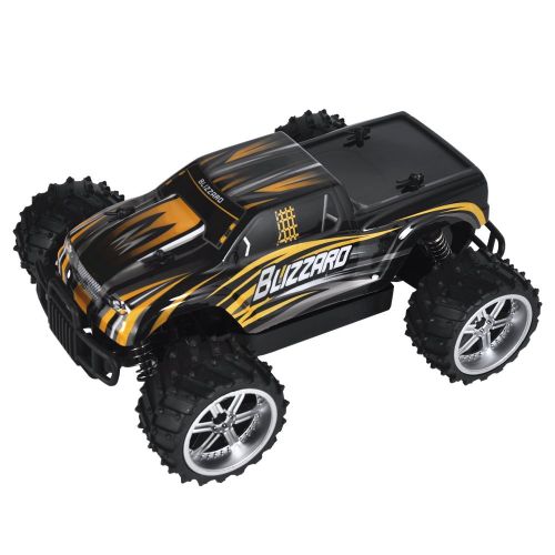  Pusi RC Car 116 High-Speed Semi-Proportion Remote Control Car Off-Road 2WD 20KMH Radio Controlled Electric Vehicle (Gold)