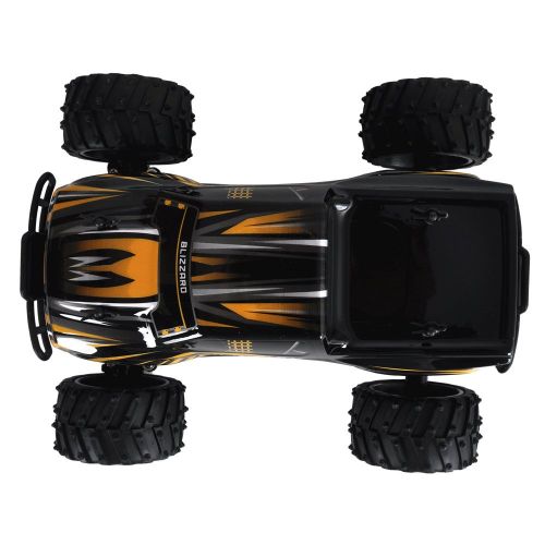  Pusi RC Car 116 High-Speed Semi-Proportion Remote Control Car Off-Road 2WD 20KMH Radio Controlled Electric Vehicle (Gold)