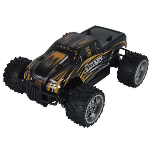  Pusi RC Car 116 High-Speed Semi-Proportion Remote Control Car Off-Road 2WD 20KMH Radio Controlled Electric Vehicle (Gold)