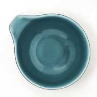 /Putnamandspeedwell Seafoam Dessert or Fruit Bowl, Tab Handle, Minimalist Dinnerware, Organic Design, American Modern by Russel Wright for Steubenville, ca.1950