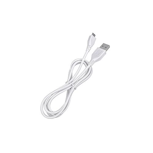  PwrON 5ft White Micro USB Charging Cable for Bang & Olufsen BeoPlay H2 H6 Wireless Headphones B&O Charger