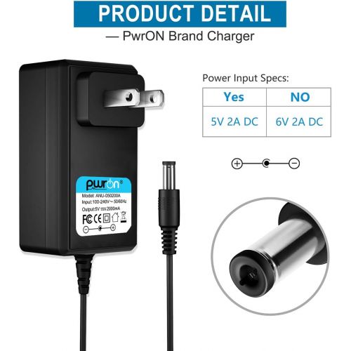  [아마존베스트]Pwron PwrON 5V Replacement Graco Swing Power Cord Compatible with Graco Simple Sway, Graco Glider LX/Elite/Premier/PetiteLX; Sweetpeace, DuetSoothe, DuetConnect LX, Sweet Snuggle, Comfy