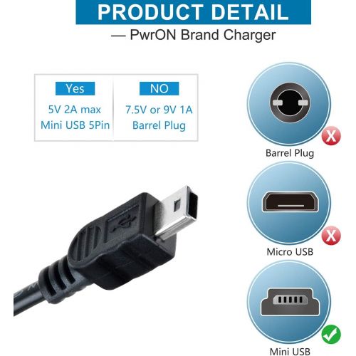  [아마존베스트]Pwron PwrON DC 5V 2A Mini USB Power Supply Replacement Leapfrog Kids Tablet fits for LeapPad 3, LeapPad Platinum, LeapReader, LeapPad Ultra XDi, LeapPad Ultra Kids (6.6ft Long Cable)