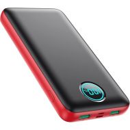 Portable Charger Power Bank 30,800mAh LCD Display Power Bank,25W PD Fast Charging +QC 4.0 Quick Phone Charging Power Bank Tri-Outputs Battery Pack Compatible with iPhone,Android etc(Red & Black)