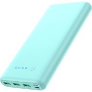 Portable Charger 36800mAh,4 Outputs Power Bank, Dual Input 5V/3A External Battery Pack,USB-C in&Out High-Speed Charging Backup Charger Compatible with iPhone 15/14/13,Samsung Android Phone etc-Green