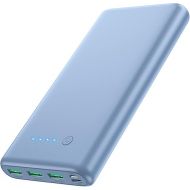 Portable Charger 36800mAh,4 Outputs Power Bank, Dual Input 5V/3A External Battery Pack,USB-C in&Out High-Speed Charging Backup Charger Compatible with iPhone 15/14/13,Samsung Android Phone etc-Blue