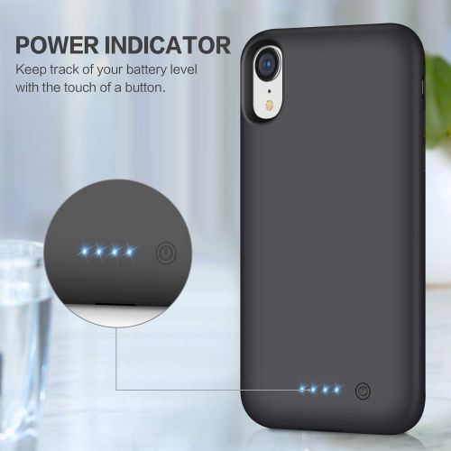  [아마존베스트]Pxwaxpy Battery Case for iPhone XR, 6800mAh Portable Protective Charging Case for iPhone XR Extended Rechargeable Charger Case Battery Pack Compatible with Apple XR Power Bank Cove