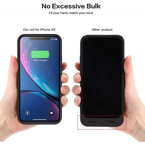  [아마존베스트]Pxwaxpy Battery Case for iPhone XR, 6800mAh Portable Protective Charging Case for iPhone XR Extended Rechargeable Charger Case Battery Pack Compatible with Apple XR Power Bank Cove