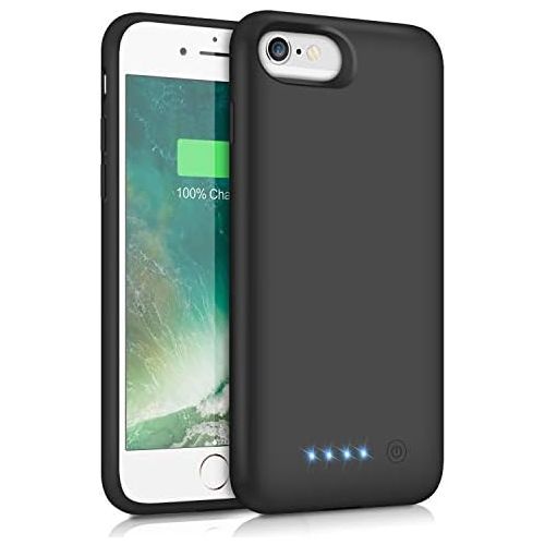  [아마존베스트]Pxwaxpy Battery Case for iPhone 6S 6 6000mAh Rechargeable Charging Case for iPhone 6 External Charger Cover iPhone 6S Battery Pack Apple Power Bank [4.7 inch]- Black