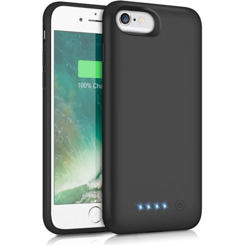  [아마존베스트]Pxwaxpy Battery Case for iPhone 6S 6 6000mAh Rechargeable Charging Case for iPhone 6 External Charger Cover iPhone 6S Battery Pack Apple Power Bank [4.7 inch]- Black