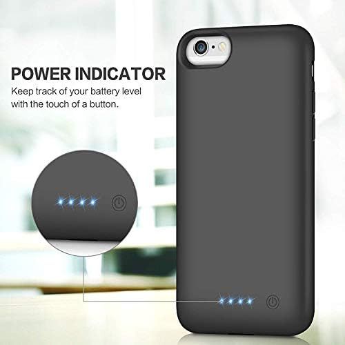  [아마존베스트]Pxwaxpy Battery Case for iPhone 7/8/6/6S, Upgraded [6000mAh] Protective Portable Charging Case Rechargeable Extended Battery Pack Charger Case for iPhone 7/8/6/6S (4.7 inch) Backup