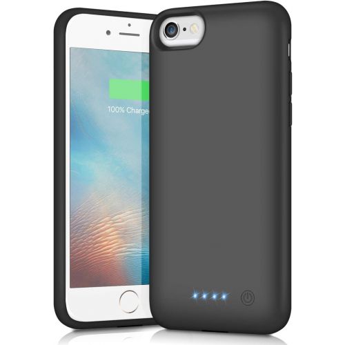  [아마존베스트]Pxwaxpy Battery Case for iPhone 7/8/6/6S, Upgraded [6000mAh] Protective Portable Charging Case Rechargeable Extended Battery Pack Charger Case for iPhone 7/8/6/6S (4.7 inch) Backup