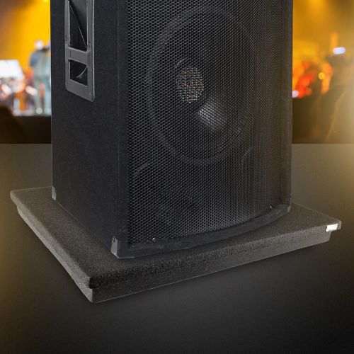  Pyle PSI12 - Acoustic Sound Isolation Dampening Recoil Stabilizer Speaker Riser Platform Base (for Studio Monitor, Subwoofer, Loudspeakers, Shelf Speakers, etc.) 22.5 x 18.1