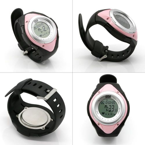  Pyle Heart Rate Monitor Watch WMinimum, Average Heart Rate, Calorie Counter, and Target Zones(Pink Color)