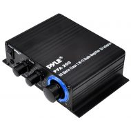 Pyle PYLE PFA200 - Home Mini Audio Amplifier - 60W Portable Dual Channel Surround Sound HiFi Stereo Receiver w 12V AC Adapter, AUX, MIC IN, Supports Smart Phone, iPhone, iPod, MP3 For