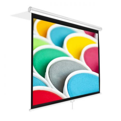  Pyle Home Universal 84-Inch Roll-Down Manual Projection Screen in Matte White