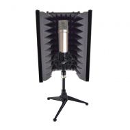 Pyle PSMRS08 - Compact Microphone Isolation Shield, Studio Mic Sound Dampening Foam Reflector
