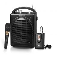 Pyle PWMA200 - Portable PA Speaker & Microphone System Kit | FM Stereo Radio (Includes Beltpack, Handheld, Headset & Lavalier Mics)