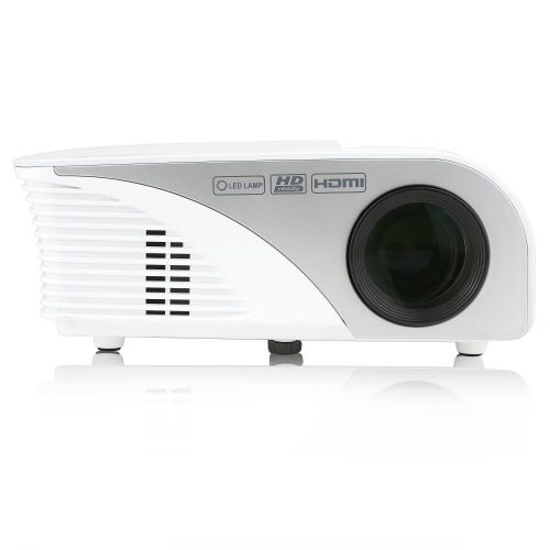  Pyle Multimedia Projector with 1080p Support, Up to 120 Display Screen, HDMI + USB Reader
