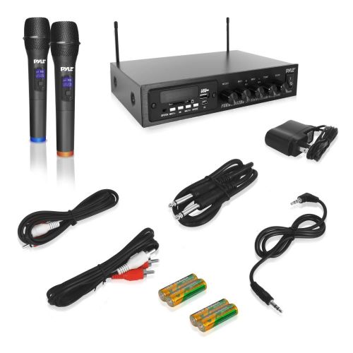  Pyle PDKWM802BU Wireless Microphone & Bluetooth Receiver System