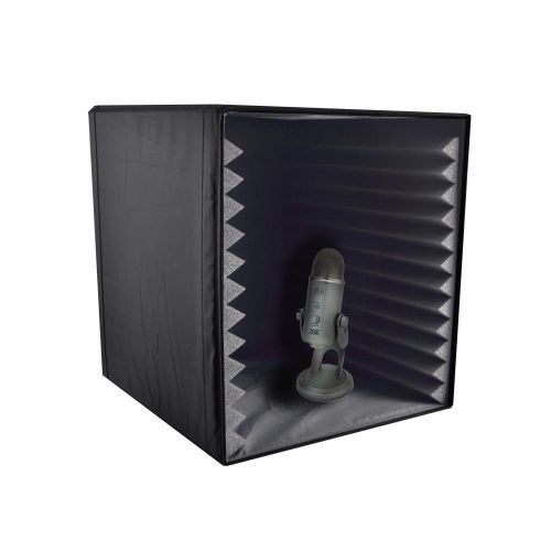  Pyle PSIB27 - Sound Recording Booth Box, Studio Soundproofing Foam Shield Isolation Filter Cube