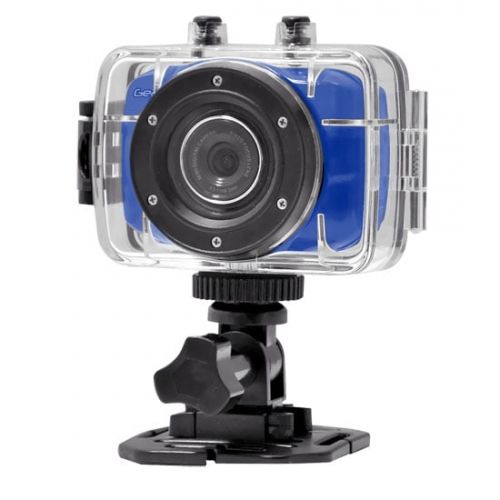  Pyle High-Definition Sport Action Camera, 720p Wide-Angle Camcorder With 2.0 Touch Screen SD Card Slot, USB Plug And Mic (Blue color)